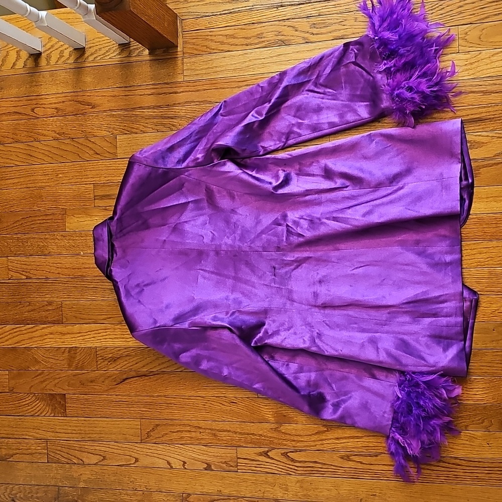 Bronx and Banco Odessa purple blazer Ostrich feather dress Size medium/US 6 - Picture 14 of 14